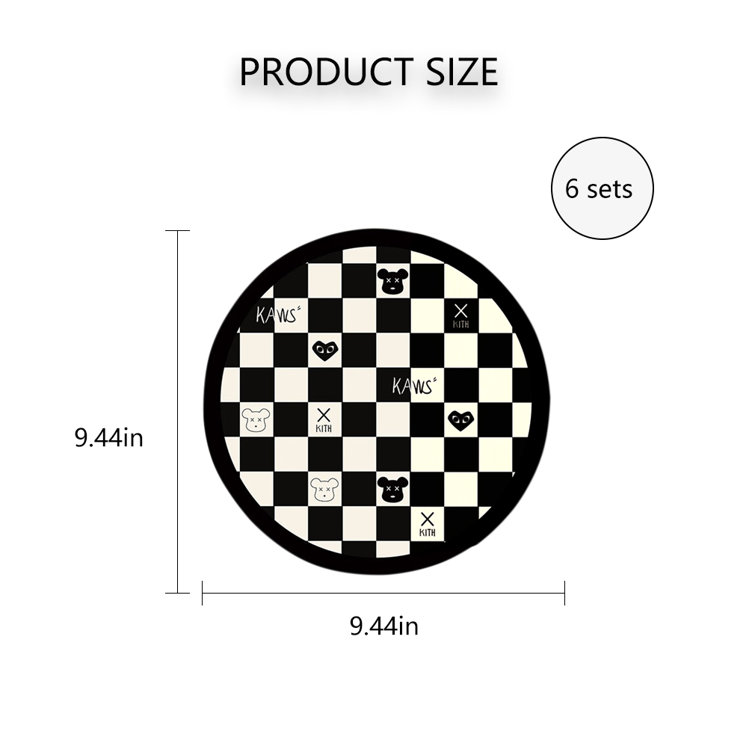 LIYONG Plaid Round Placemat Wayfair